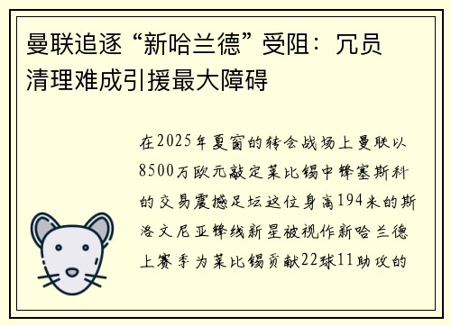 曼联追逐 “新哈兰德” 受阻：冗员清理难成引援最大障碍